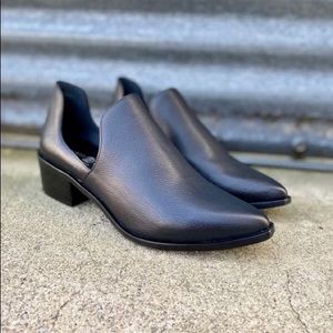 Black Leather Bootie